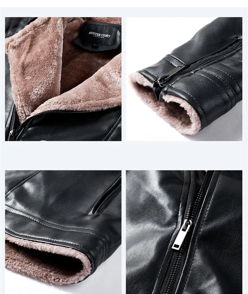 Slim Fit Lapel Plus Velvet Padded Jacket for a stylish and warm look. Experience superior comfort and exceptional style — photo 4