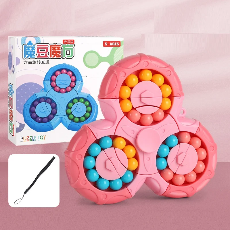 Brinquedo de Descompressão Giratório de Seis Lados. Feijão Mágico Rotativo Alivia o Estresse, Ansiedade e Melhora o Foco. Gire para Relaxar e Concentrar. — foto 4