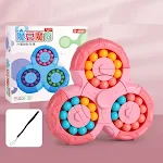 Brinquedo de Descompressão Giratório de Seis Lados. Feijão Mágico Rotativo Alivia o Estresse, Ansiedade e Melhora o Foco. Gire para Relaxar e Concentrar. — foto 4