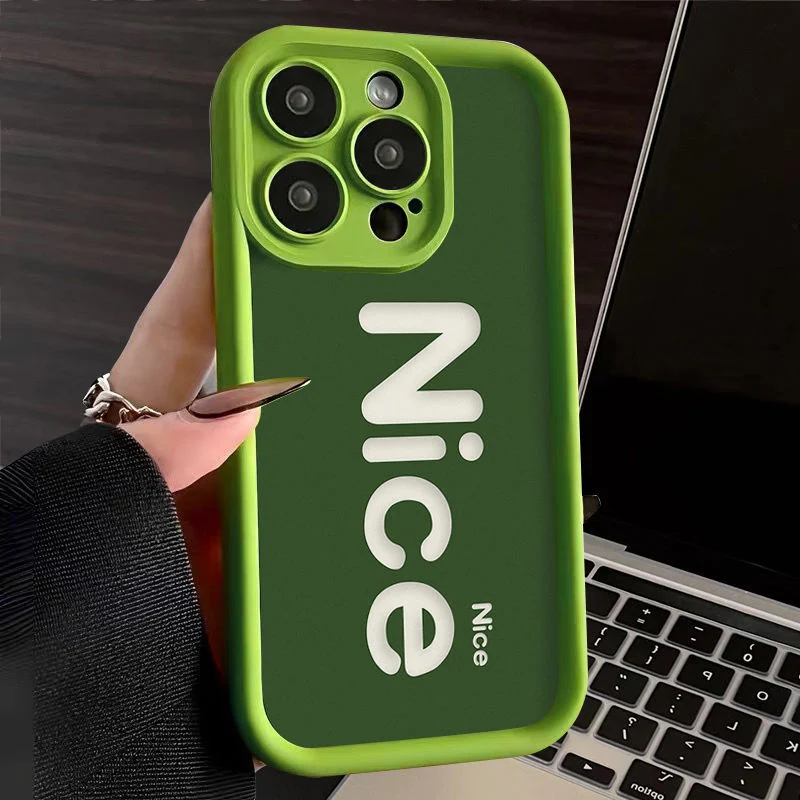 Title 2, Nice Niche English Phone Case Simple, prosta an...