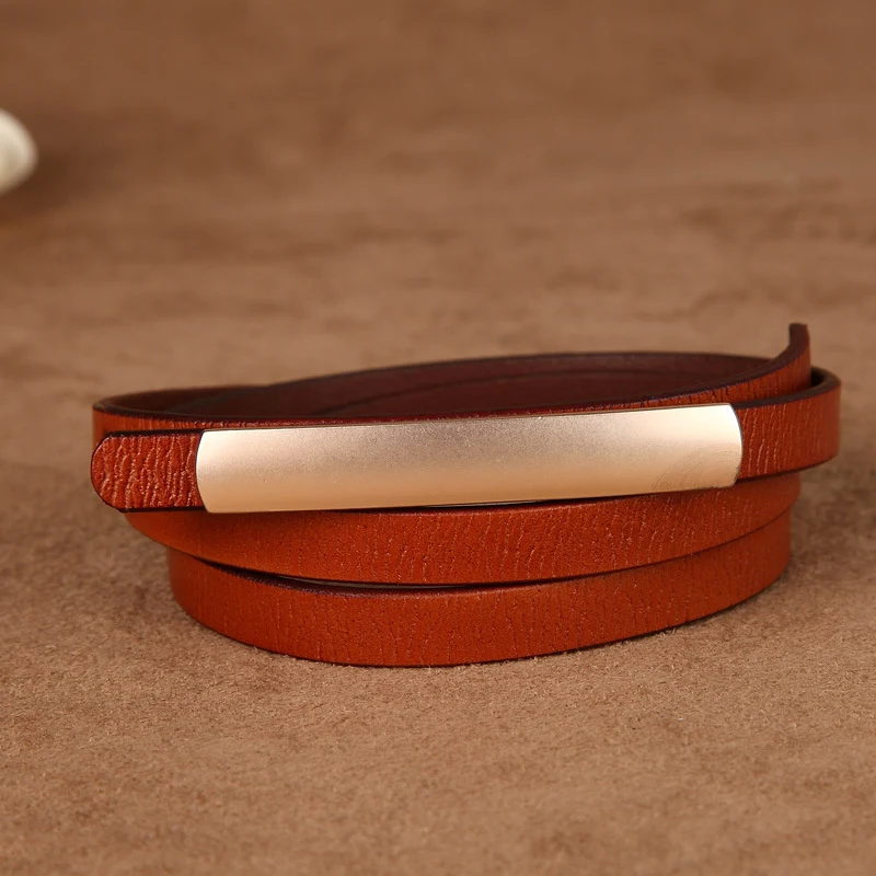 Title 2, Womens Belt All-match Thin Belt Jeans Short