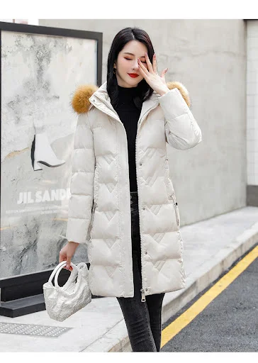 Title 13, New Fleece-lined Down Jacket Womens Winter Thi...