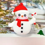 Nieuwe Kerstmis serie Cartoon Sleutelhanger met zachte rubberen knop Klein cadeau ideaal voor kinderen en volwassenen, super handig. — foto 27