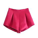 Casual shorts met hoge taille en decoratieve plooien, perfect voor een comfortabele en stijlvolle look. Geniet van de veelzijdigheid. — foto 2