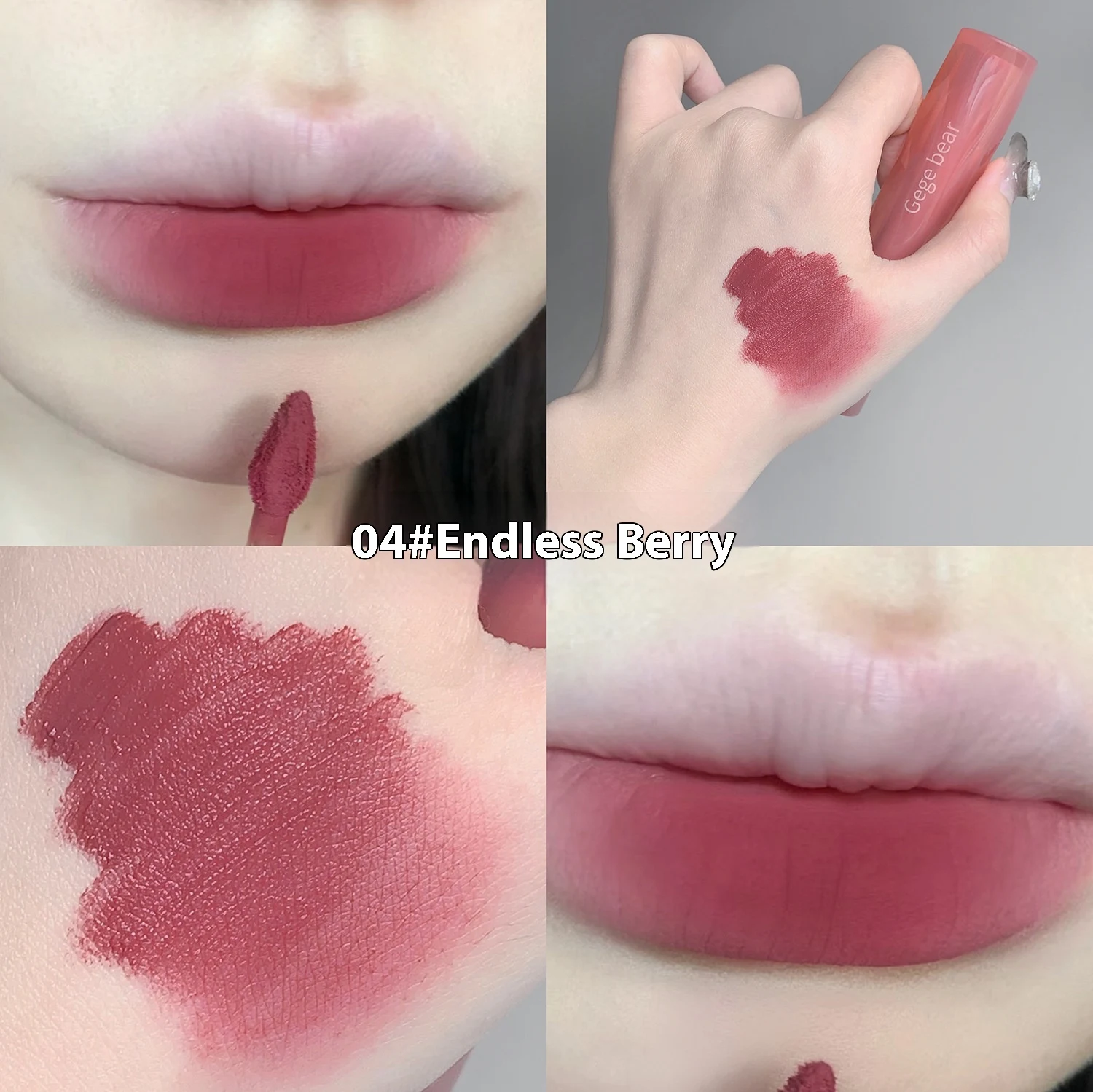 Title 4, Gege Bear Glaze Point Lip Mud Velvet Matte Lips...