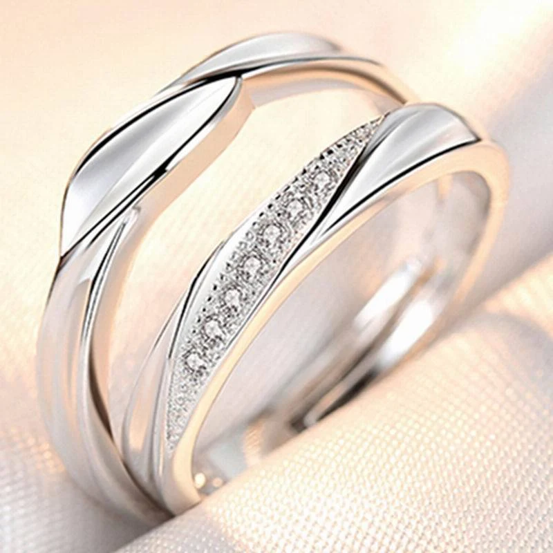 Anéis de Abertura Simulação de Casamento Anel de Diamante Celebre o Amor com um Anel Deslumbrante e Significativo para um Casamento Inesquecível — foto 16