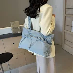 Pleated Large Capacity Bag Korean Style Simple Casual Tote Shoulder Bag Perfect for Commuting and Everyday Use for Women — photo 2