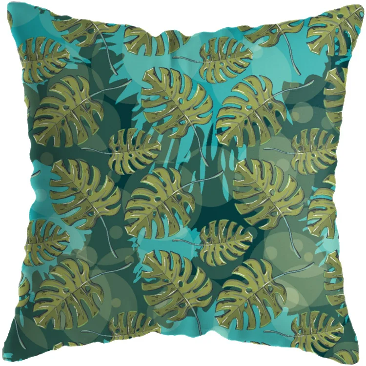 Capa de almofada de planta tropical para sofá da sala de estar, transforme seu ambiente com um toque natural e elegante. — foto 6