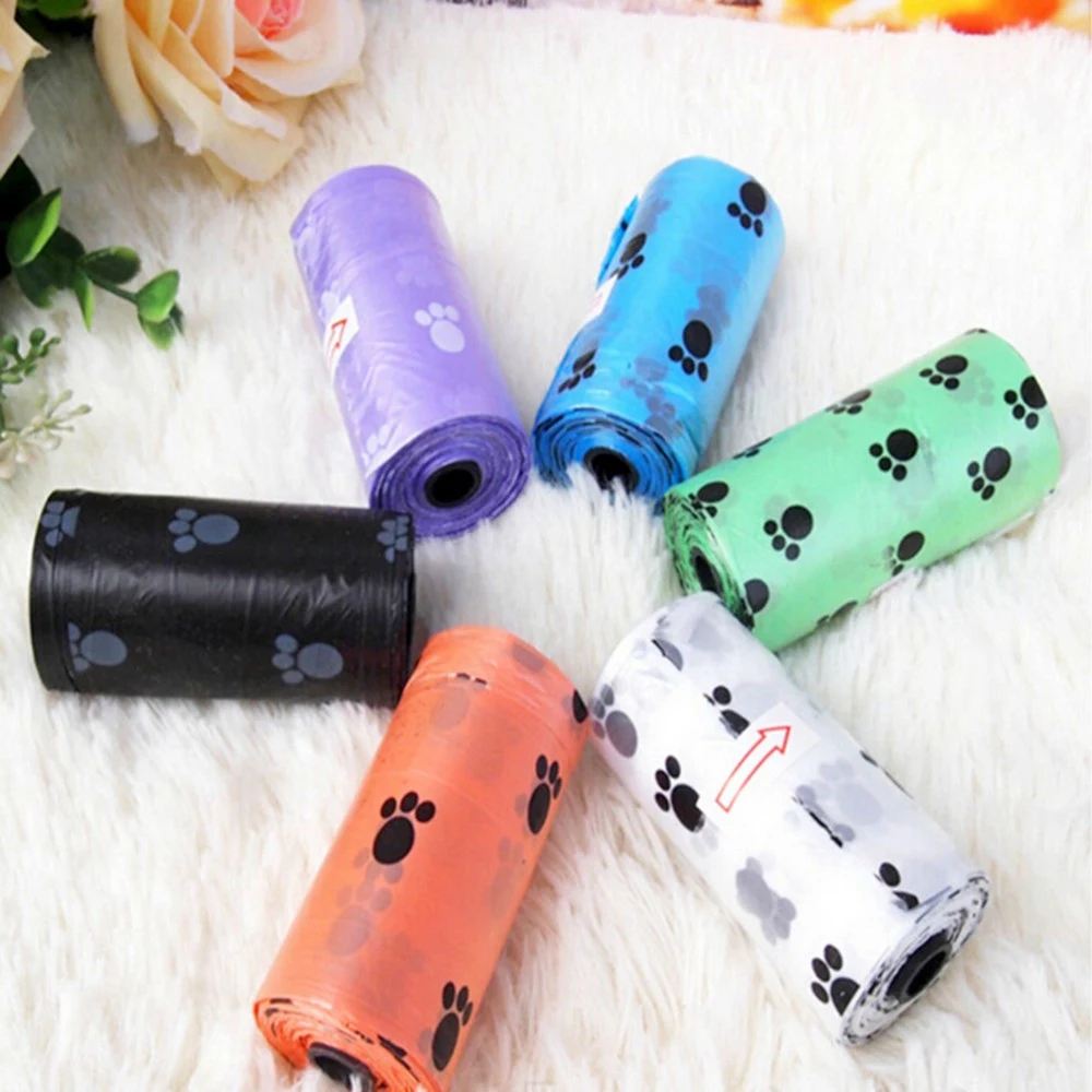 Title 3, 1 5 10 Rolls Pet Dog Waste Poop Bags Dispenser ...