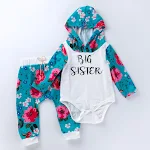 Conjunto de dos piezas para bebé de 0 a 2 años, incluye un romper de manga larga estampado y pantalones harén, ideal para comodidad y estilo. — foto 1