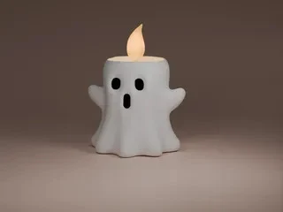 Title 3, Ghost Candlestick Resin Craft Ornament Hallowee...