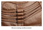 Bolsa mensageiro de couro macio para meia-idade, grande capacidade, ideal para trabalho e dia a dia, confortável no ombro, versátil. — foto 8