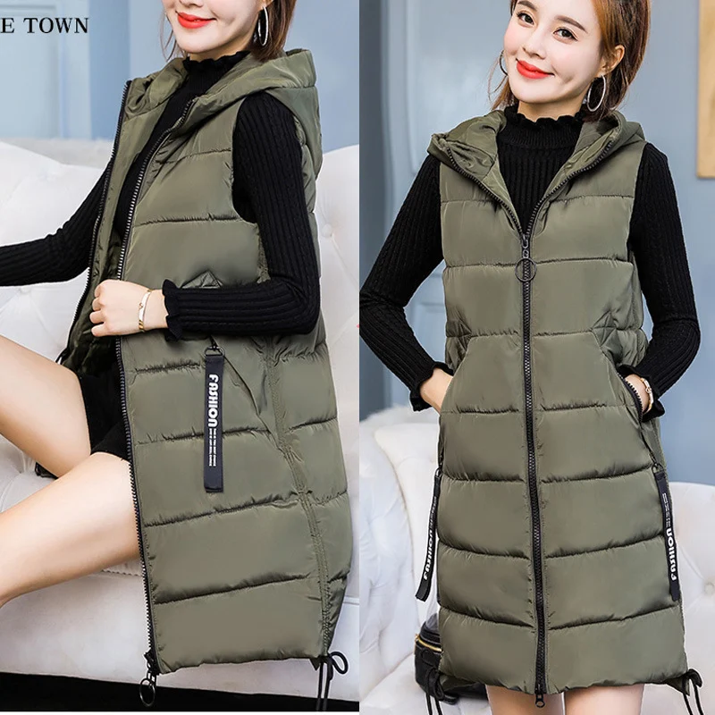 Title 3, Thick Korean mid-length loose waistcoat jacket ...