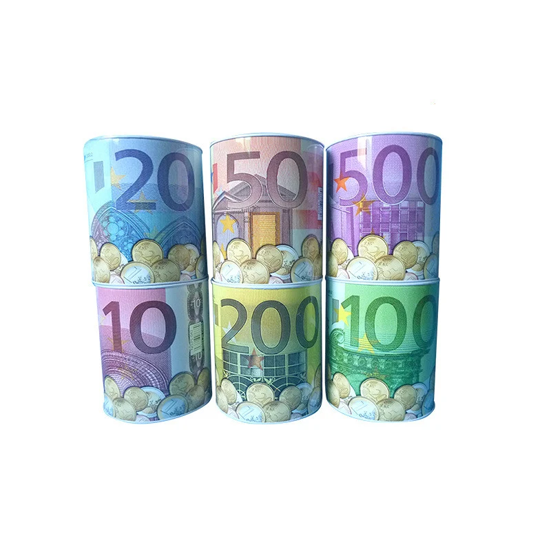 Title 1, Cofre Criativo Cilíndrico para Moedas Economize...