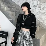 Suéteres de gola redonda roupas femininas primavera e outono fino novo — foto 6