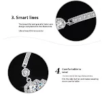 Pulseira de rosa de moissanita de prata S925. Uma joia deslumbrante e elegante para mulheres. Presente perfeito ou acessório charmoso. — foto 7