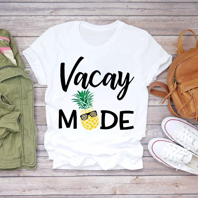 Camiseta feminina estampada de manga curta na moda — foto 10