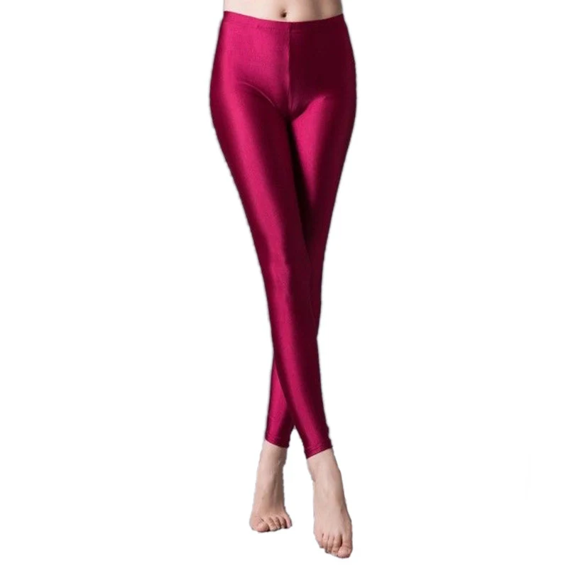Cream fluorescent candy color gloss pants for a vibrant look. Enjoy comfort and style with these trendy, eye-catching pa — photo 3