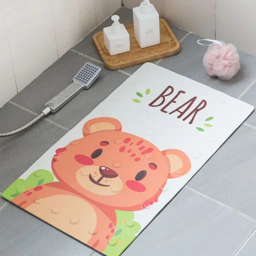 Title 3, Cartoon bathroom non-slip mat for kids. Provide...