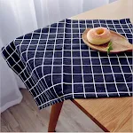Pastoral plaid imitation cotton and linen placemat. Protects your table and adds a touch of rustic charm. Easy to clean — photo 4