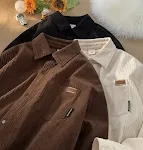 Autumn Long Sleeve Shirt Unisex Loose Retro Trendy Casual Coat - A versatile and comfortable shirt coat perfect for crea — photo 7