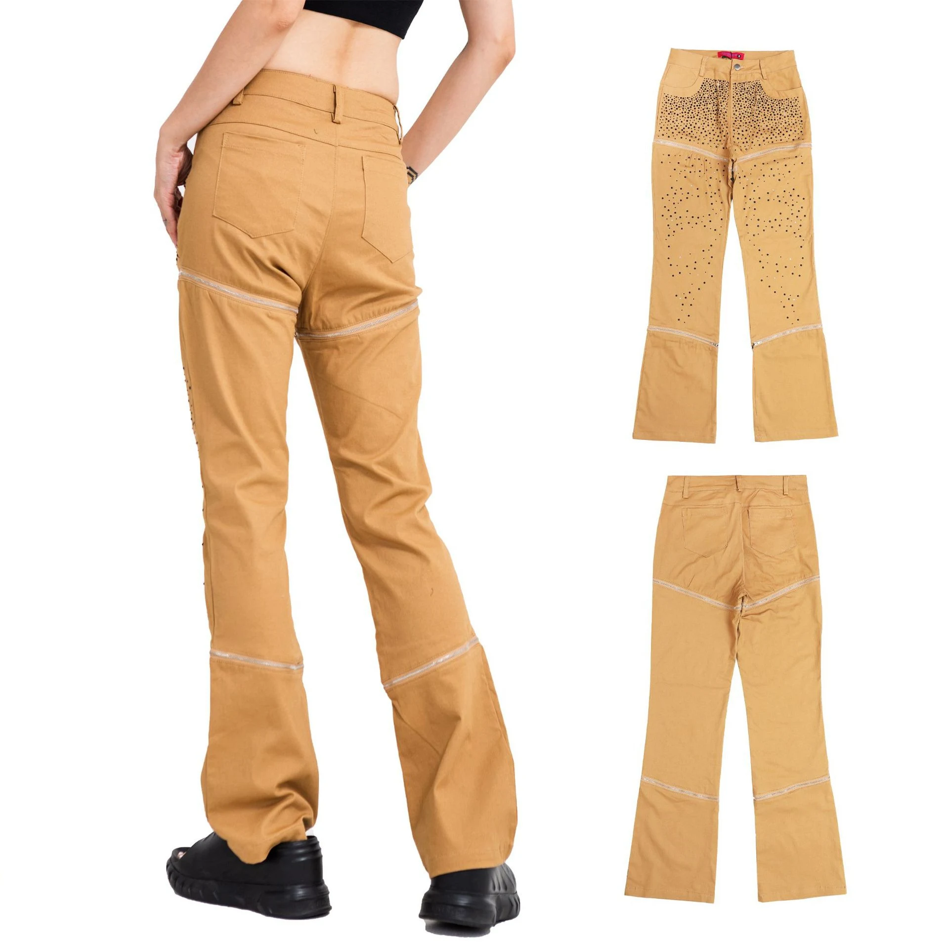 Title 2, Womens Fashion Micro Horn Casual Trousers Styl...