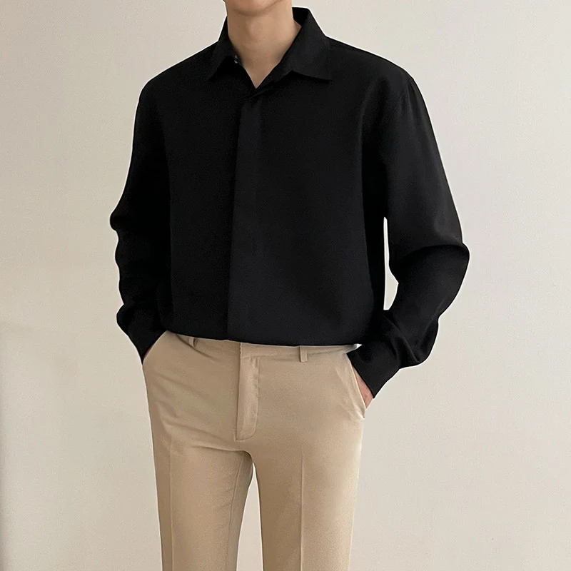 Men's White Shirt Autumn New Long-sleeved Business Top. A stylish and comfortable shirt, perfect for work and formal occ — photo 9