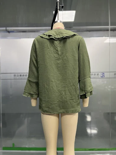 Title 11, Womens Fashion V-neck Ruffled Sleeve Loose Cas...