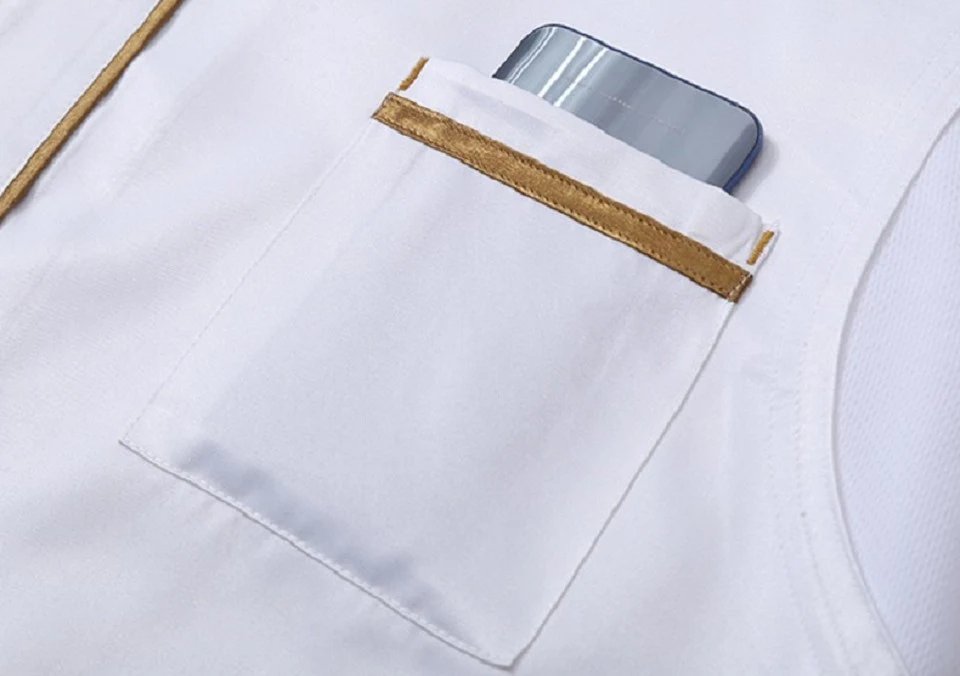 Chef's short-sleeved waitress restaurant waiter shirt. Comfortable and professional uniform for efficient, stylish servi — photo 4