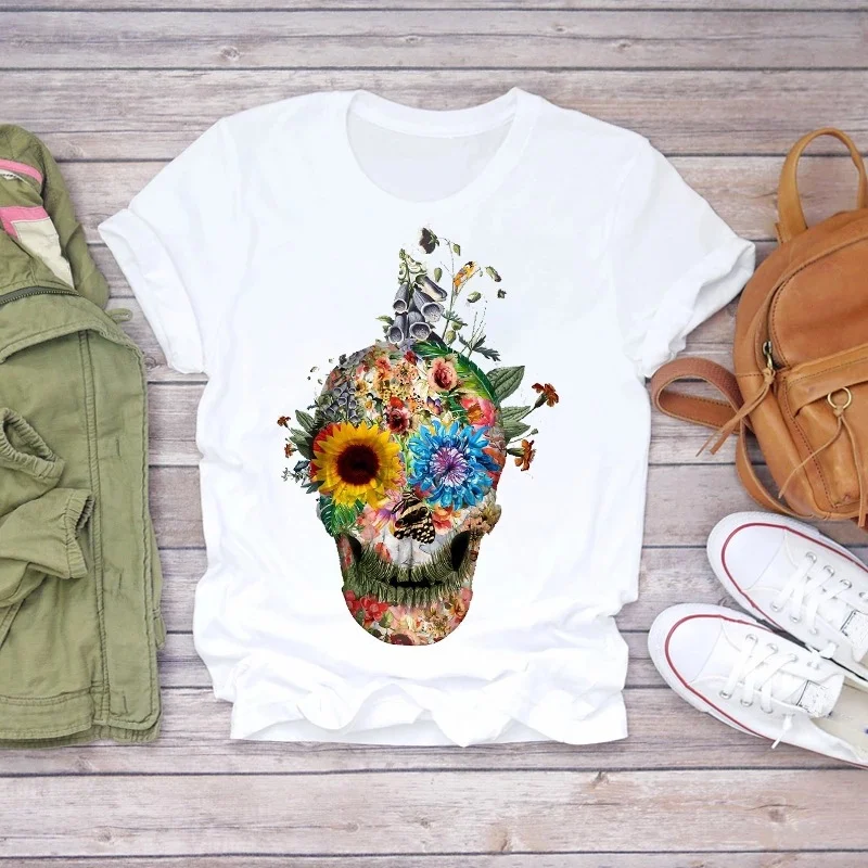 European And American Fashion Design Skull Pattern Printed Men's T-shirt Men's Top — photo 39
