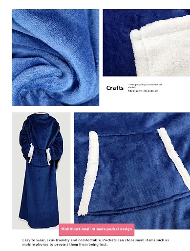 Title 6, Household Lambswool Wearable Sleeved Warm Large...