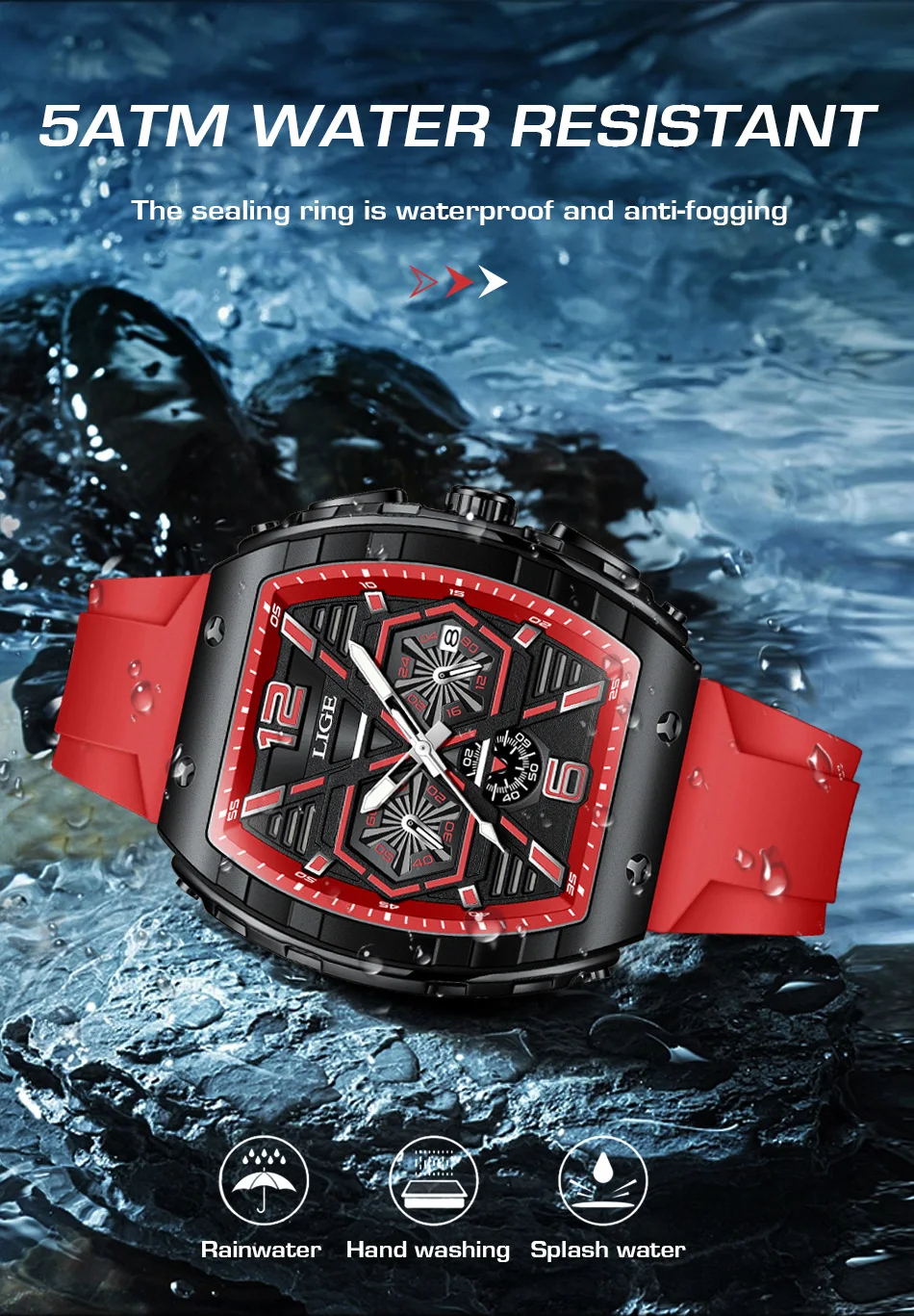 Title 9, Mens Square Waterproof Multifunctional Calenda...