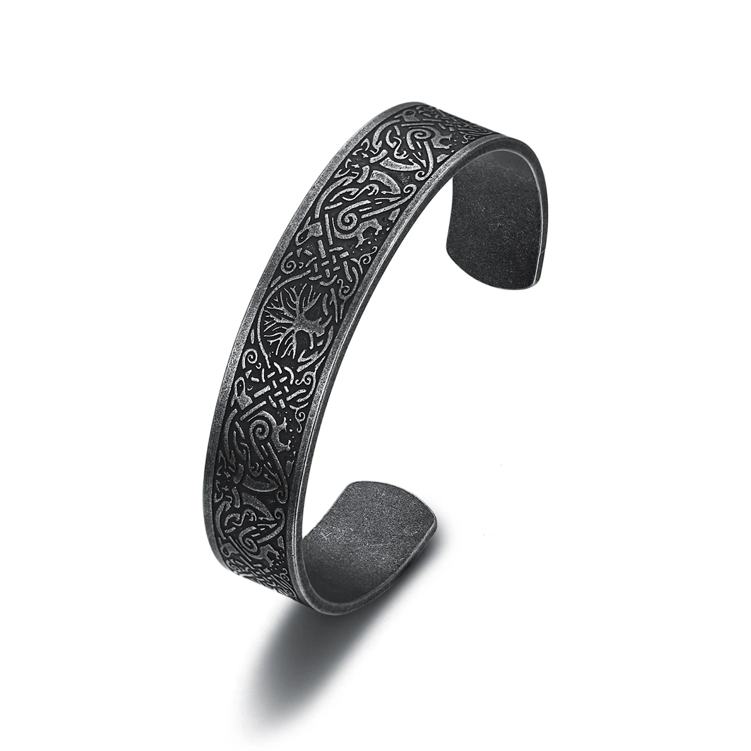 Pulseira Viking Retro de Aço Inoxidável Joia Personalizada Estilo Vintage Durabilidade e Resistência à Corrosão Presente Exclusivo — foto 3