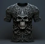 Men's 3D Skull Pattern European Hip Hop Trendy T-shirt, 3D Printed, for a bold and stylish urban look, perfect for every — photo 4