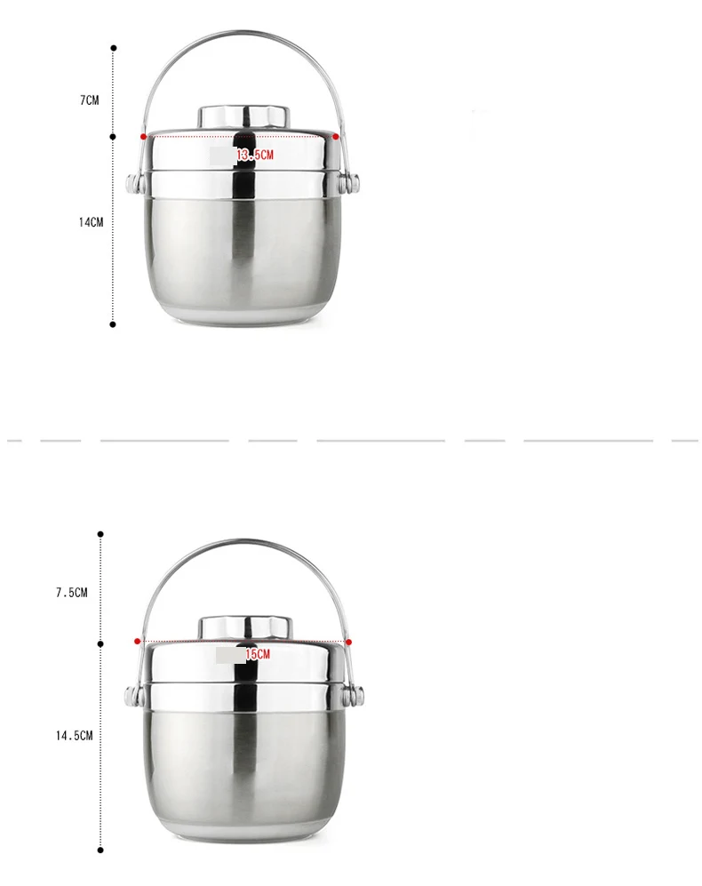 Title 2, Portable stainless steel thermal lunch box, ins...