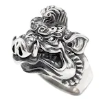 Anel Masculino com Design de Javali Selvagem, Personalidade Forte e Dominadora, Estilo Fashion Selvagem, Joia para Homens que Ousam. — foto 3