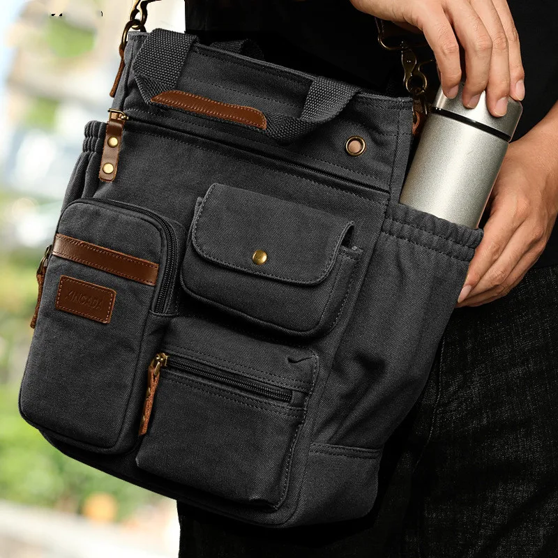 Bolsa Oxford multifuncional masculina, casual de negócios, grande capacidade. Perfeita para trabalho, viagens e estilo. — foto 3