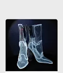 Botas transparentes femininas com luzes piscantes PC, moda fashion que combina estilo e funcionalidade para um visual moderno. — foto 5