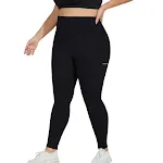 Kadın Büyük Beden Spor Cepli Fitness Taytı. Egzersiz yaparken rahatlık ve şıklık sunan, kullanışlı spor pantolonu. — Fotoğraf 10