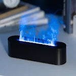 Difusor de óleo essencial de chama fria simulada inovador 150ml, umidificador de ar de névoa pesada e luz ambiente colorida. — foto 11