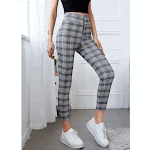 Leggings a cuadros europeos y americanos Nuevos Pantalones casuales Disfruta de comodidad y estilo con estos pantalones perfectos para el día a día. — foto 3