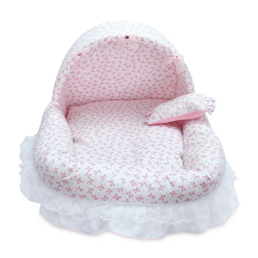 Comfortable Dog Lovely Bed Soft PP Cotton Pet Princess Bed washable warm Puppy Cat Cute House Kennel Pet Products — photo 5