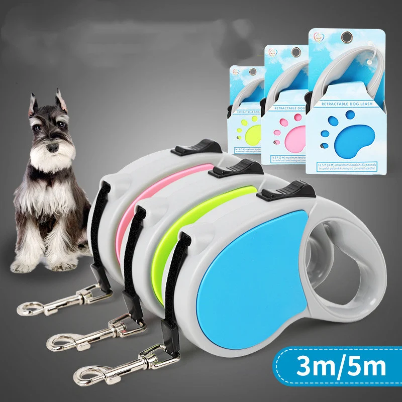 Title 1, Two-color small and medium pet telescopic leash...