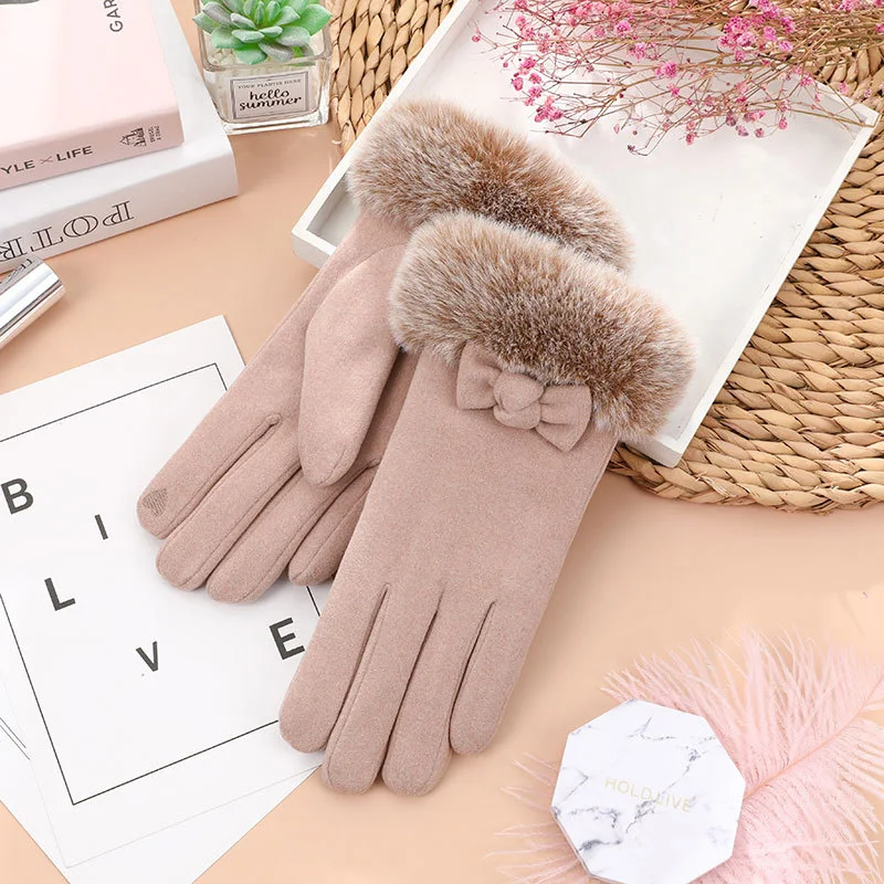 Title 1, Womens Outdoor Cycling Thickened Warm Gloves