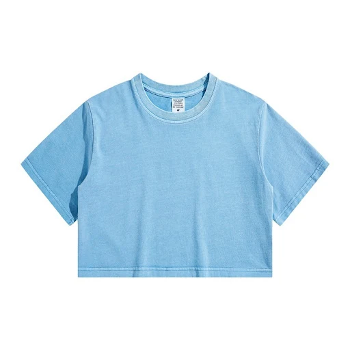 Title 3, T-shirt corta a vita alta con design ombelico