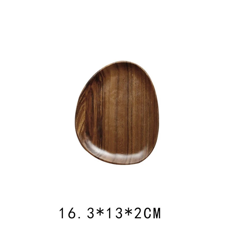 Title 7, Walnut snack plate sushi plate irregular tea pl...