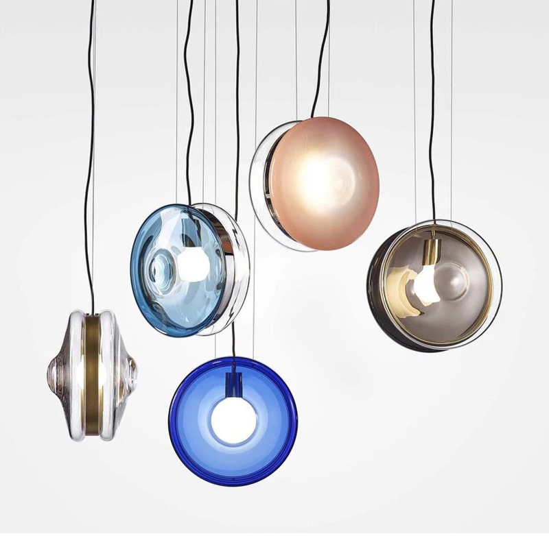 Title 4, Simple Bedside Nordic Macaron Glass Art Chandel...