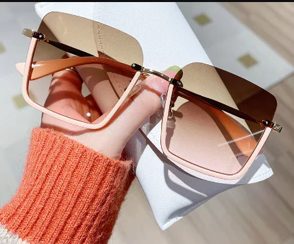 Title 6, Trendy Square Large Frame Sunglasses With UV Pr...