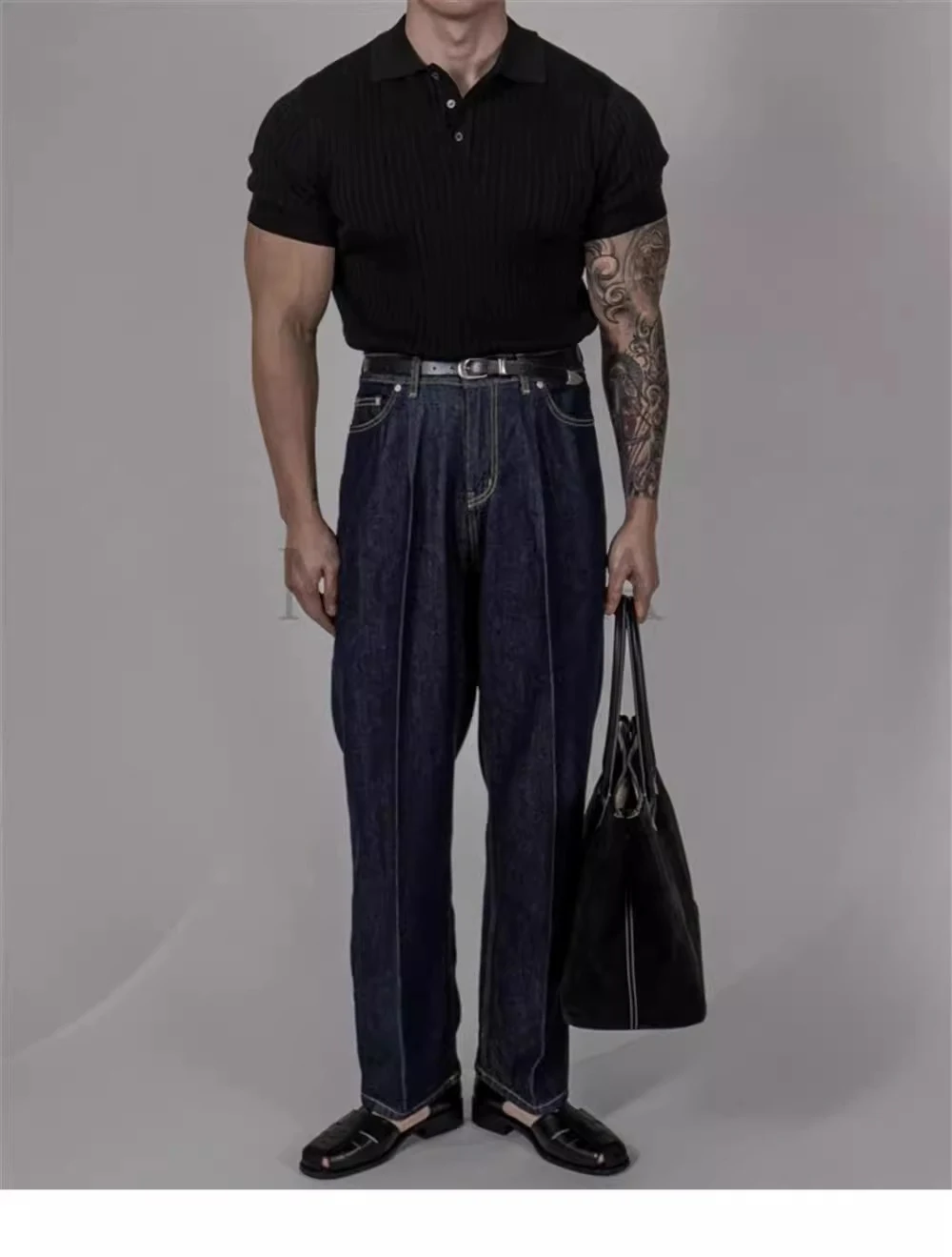 Title 20, Suéter Slim Fit de Verão para Jovens Executivos...