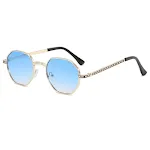 Gold Frame Double Blue Sheet